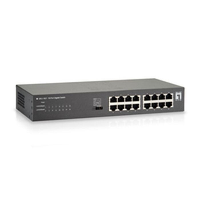 LevelOne GEU-1621 Switch de Red Gigabit Ethernet 16 Puertos 10/100/1000 Mbps Full Duplex Montaje en Rack 19" 32 Gbps 2