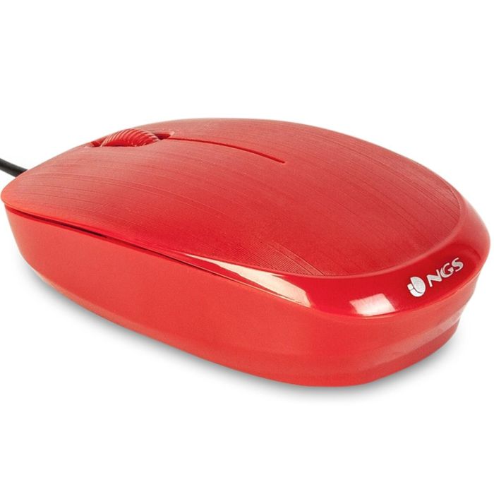 Ratón Óptico NGS NGS-MOUSE-0908 Rojo 1000 dpi 2 Ratón Óptico NGS NGS-MOUSE-0908 Rojo 1000 dpi 2