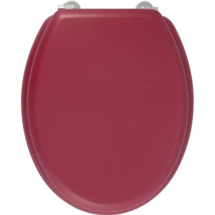 Gelco Asiento de inodoro Dolce - Madera moldeada - Rojo cardenal - Bisagras de acero inoxidable 0 Gelco Asiento de inodoro Dolce - Madera moldeada - Rojo cardenal - Bisagras de acero inoxidable 0