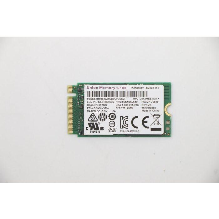 Lenovo M.2 SSD, 512GB capacity, PCIe 2242 interface, designed for high-speed data storage in desktop devices. Lenovo M.2 SSD, 512GB capacity, PCIe 2242 interface, designed for high-speed data storage in desktop devices.