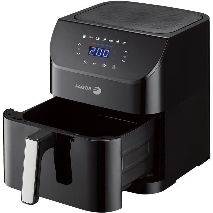 Freidora sin aceite - FAGOR - Airfryer XL - 8L - 1800 W - Pantalla táctil - 7 preprogramaciones de cocción - Temporizador - Negra 2 Freidora sin aceite - FAGOR - Airfryer XL - 8L - 1800 W - Pantalla táctil - 7 preprogramaciones de cocción - Temporizador - Negra 2