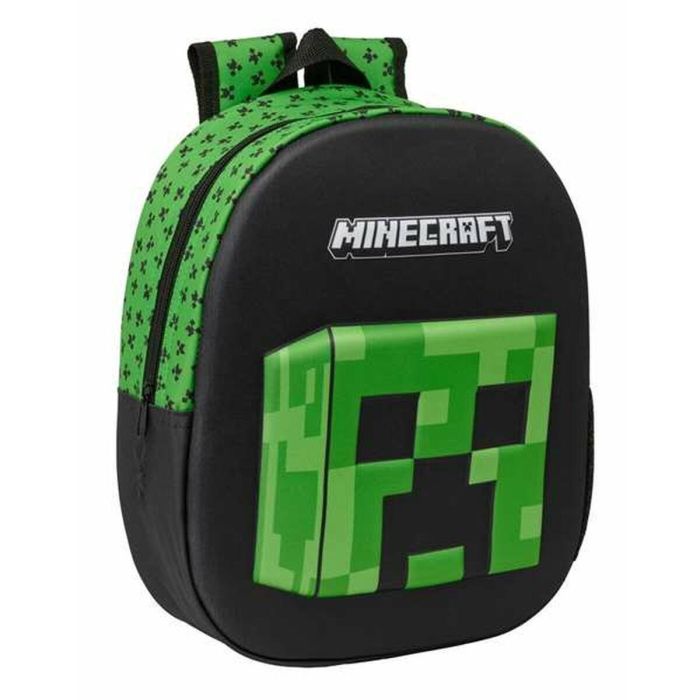 Safta Mochila Escolar Colección 3D Minecraft Infantil, diseño en relieve con detalles de juego, medidas 270x100x330 mm 3 Safta Mochila Escolar Colección 3D Minecraft Infantil, diseño en relieve con detalles de juego, medidas 270x100x330 mm 3