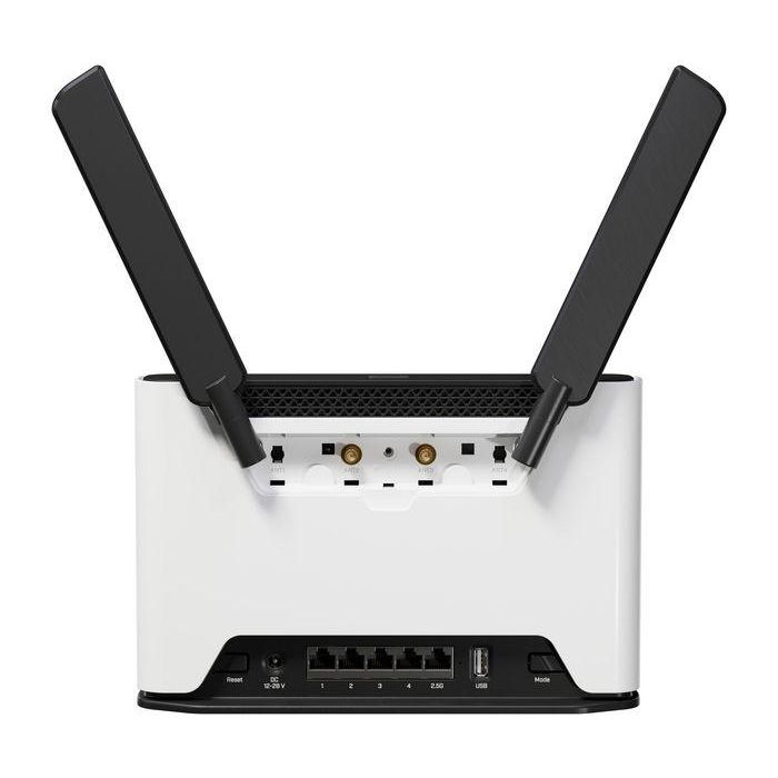 MikroTik Chateau LTE18 ax Router Wi-Fi 6 (802.11ax) Doble Banda, AP Doméstico, LTE18 Cat 18, 2.5G Ethernet, Quad-Core CPU, WPA3 2