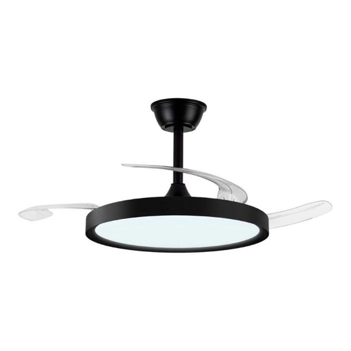 Ventilador de techo led 3cct aspas retráctiles polaris 43 W 4430 lm negro 2