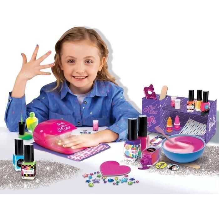Lisciani Giochi LIS8008324102747 Kit de Esmalte de Uñas Barbie con Efecto de Cambio de Color y Brillo en la Oscuridad 1