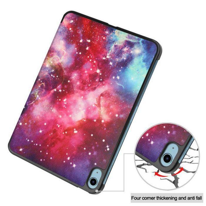 CoreParts For Apple iPad 10th Gen 10.9-inch (2022) Tri-fold Caster Hard Shell Cover with Auto Wake Function - Galaxy Style 5 CoreParts For Apple iPad 10th Gen 10.9-inch (2022) Tri-fold Caster Hard Shell Cover with Auto Wake Function - Galaxy Style 5