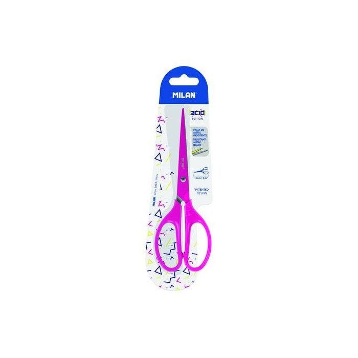 Tijeras Milan 17 Cm. Acid Rosa