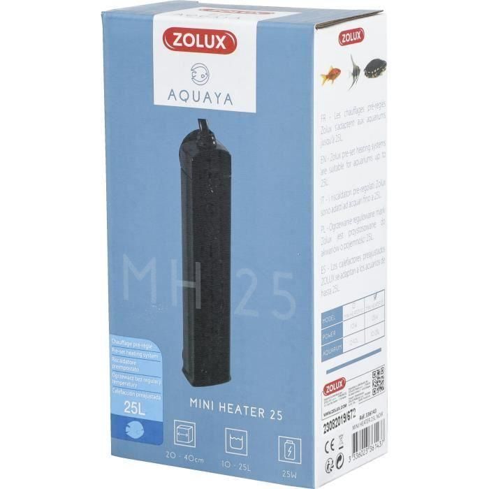 Calentador preajustado Zolux - 23 W - Para acuarios de 10 a 25 L - Indicador de calentamiento - Resistente a golpes 2 Calentador preajustado Zolux - 23 W - Para acuarios de 10 a 25 L - Indicador de calentamiento - Resistente a golpes 2