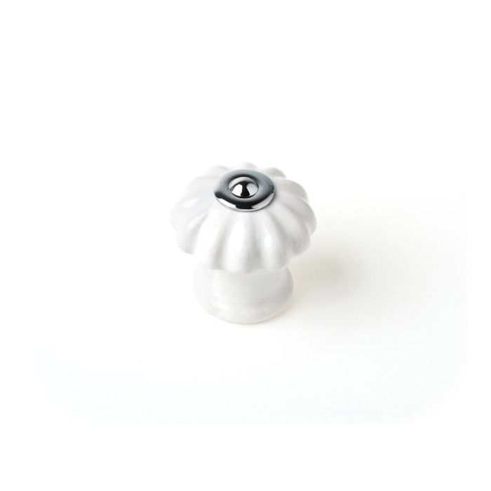 Rei e524 Blister con 4 pomos redondos para mueble, porcelana acabado blanco, Ø28mm, estilo clásico Rei e524 Blister con 4 pomos redondos para mueble, porcelana acabado blanco, Ø28mm, estilo clásico