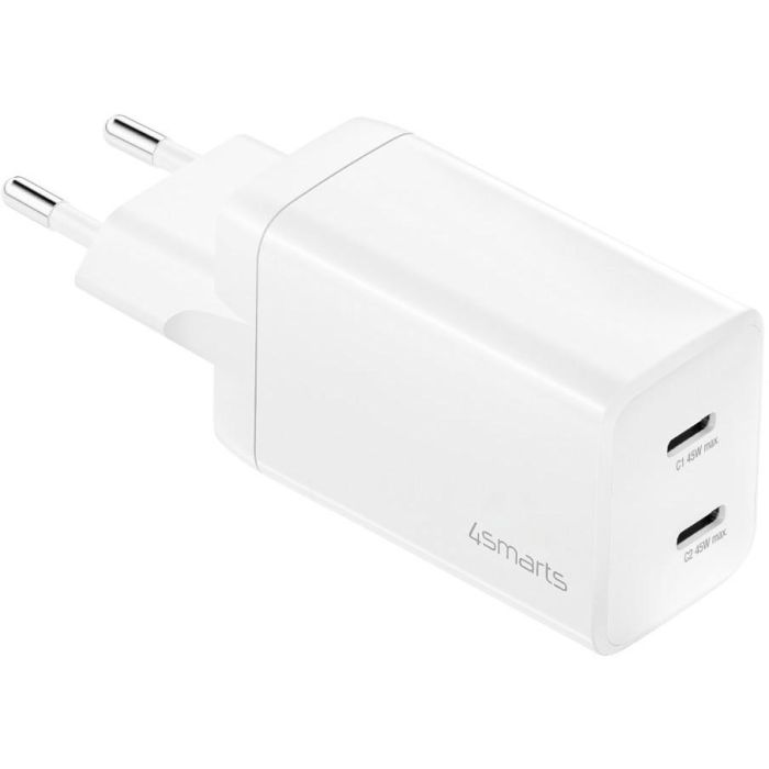 4smarts PDPlug Dual 45W GaN Cargador Carga Rápida Blanco 2