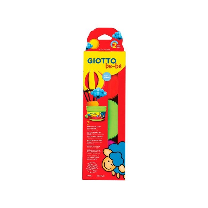 Giotto Pasta para modelar bebe pack 3 colores surtidos dermatologicamente testada 3x100g 1