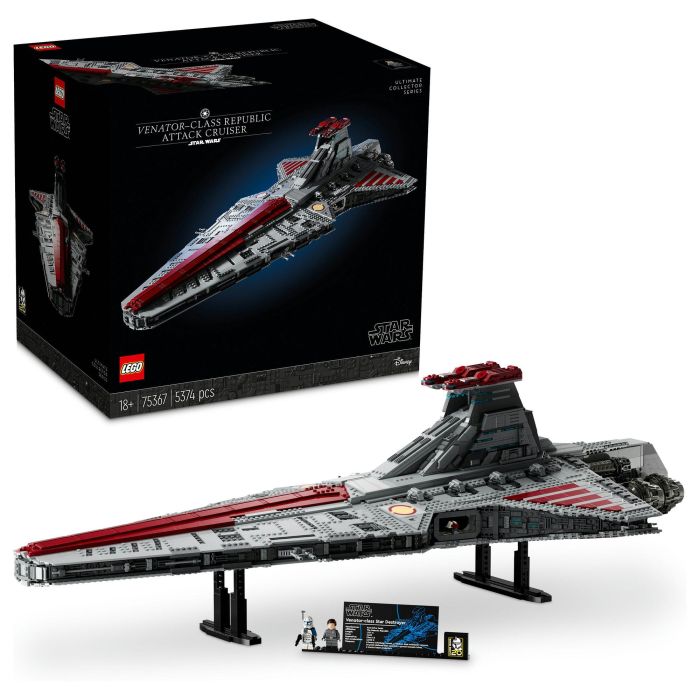 LEGO Star Wars Crucero de Ataque Clase Venator de la República 75367 5374 Piezas