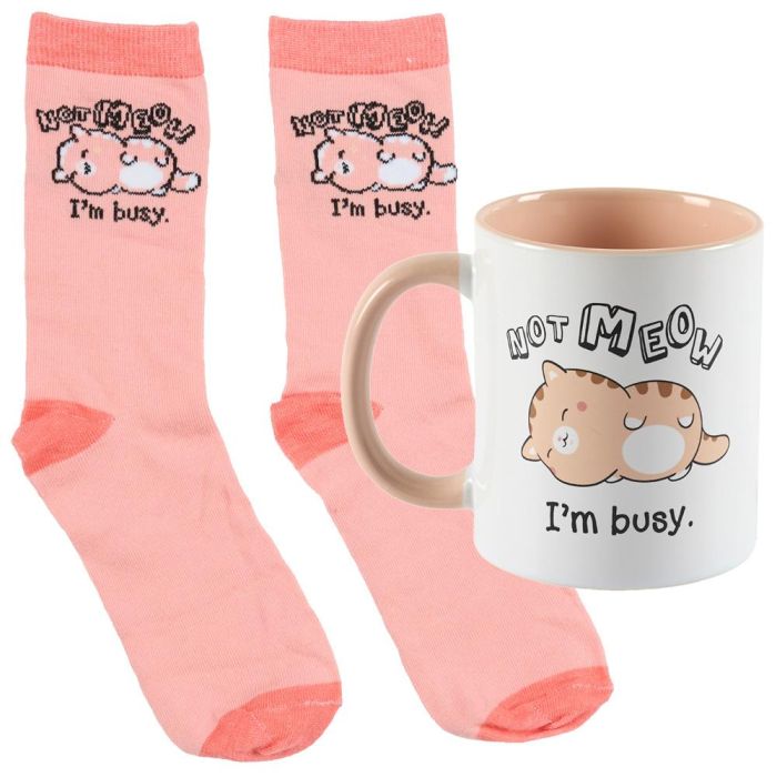 The Concept Factory Juego de Taza y Calcetines Colección Kawaii