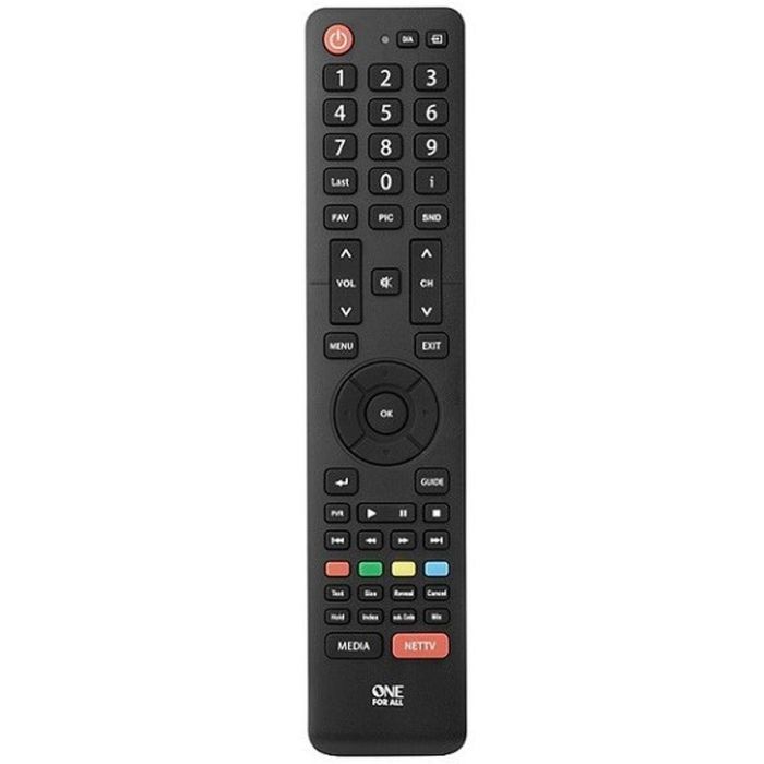 One For All URC1916 Mando a distancia universal para televisores Hisense, 100% compatible, no necesita programación, Negro 8 One For All URC1916 Mando a distancia universal para televisores Hisense, 100% compatible, no necesita programación, Negro 8