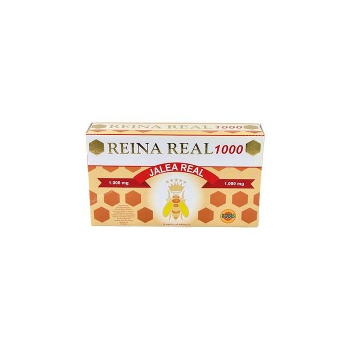 ROBIS Jalea Real 1000 mg Ampollas para Agotamiento, Estrés, Convalecencia y Debilidad Capilar. Complemento Alimenticio