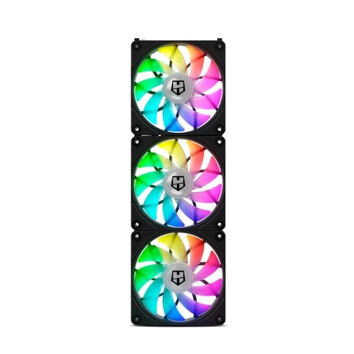 Nox NXHUMMEREASYLINKBK Pack 3 Ventiladores Hummer Easy Link ARGB PWM 120mm para PC, Conexión sin cables, Ultrasilenciosos