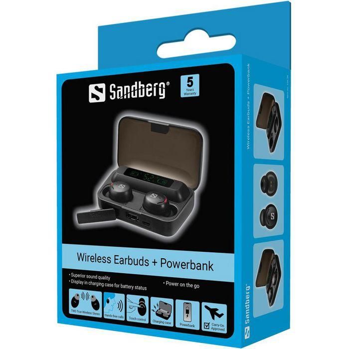 Sandberg Wireless Earbuds + Powerbank 4 Sandberg Wireless Earbuds + Powerbank 4