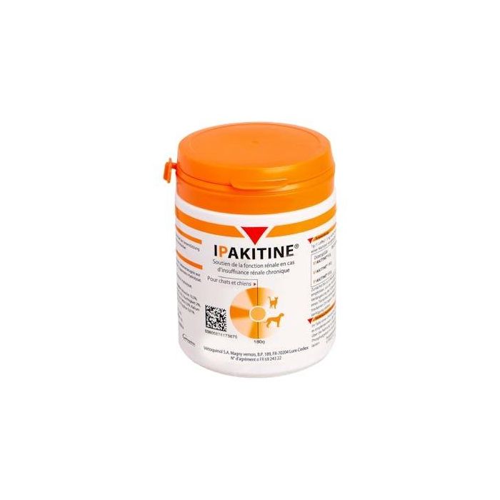Vetoquinol Ipakitine 180 gr - Alimento dietético para insuficiencia renal crónica en perros y gatos