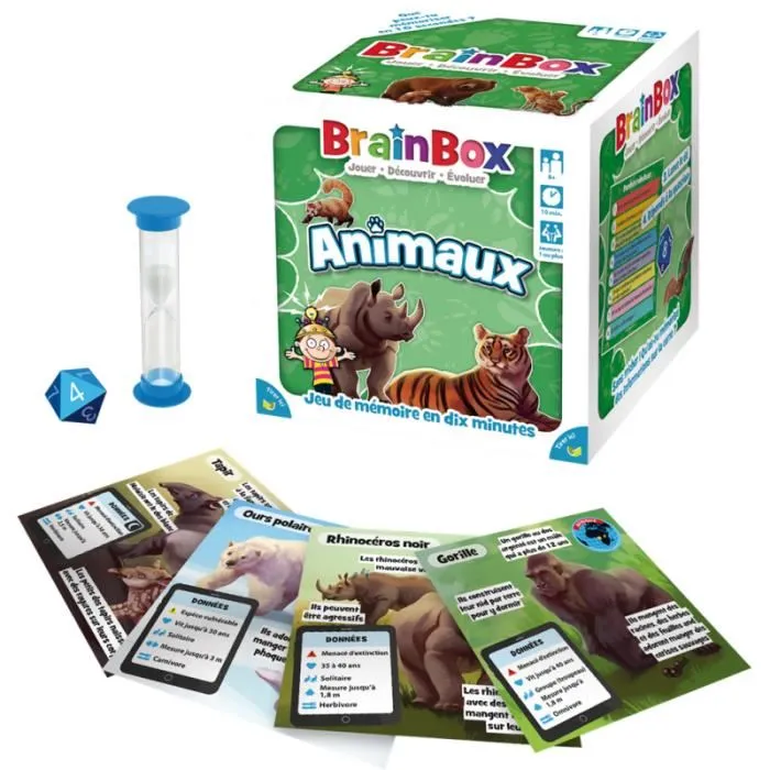 Asmodee BrainBox Animales Juego de Observación y Memoria para 1+ Jugadores, Desde 8 Años en Francés 1 Asmodee BrainBox Animales Juego de Observación y Memoria para 1+ Jugadores, Desde 8 Años en Francés 1