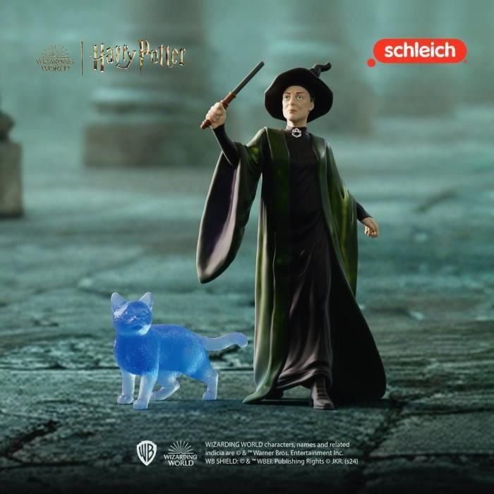 Schleich SCH42682 Figura Profesora McGonagall y Figuras de Patronus Harry Potter, Set de Colección Juguete para Niños +6 Años 2