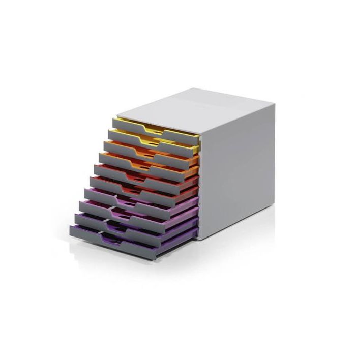 Durable 761058 Módulo 10 Cajones VARICOLOR®10 Apilable Plástico A4/Carta Multicolor 6