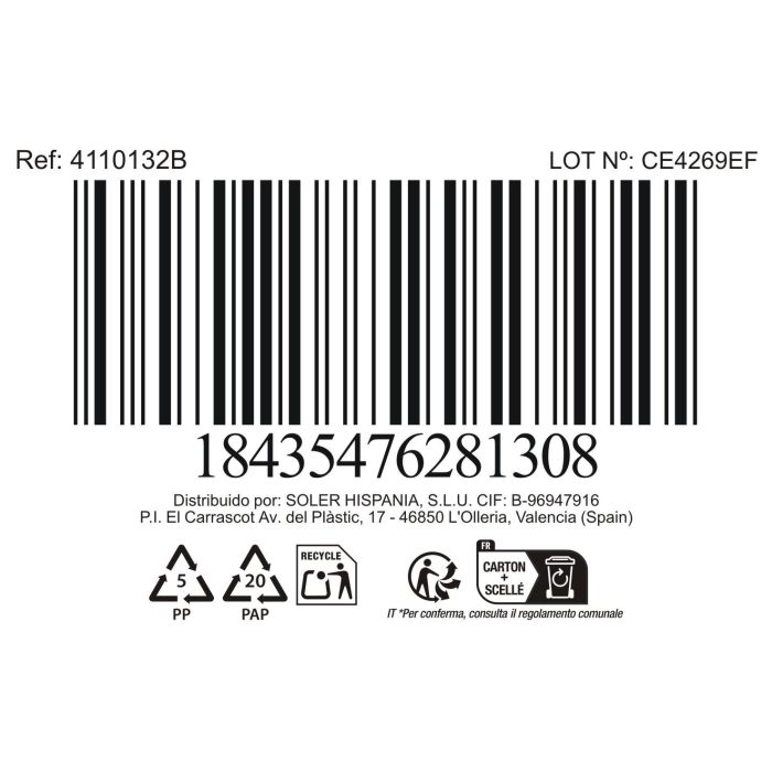 La Mediterranea Mug Calobra 100 cc Azul 6.3 cm x 6.8 cm x 9 cm (36 Unidades)