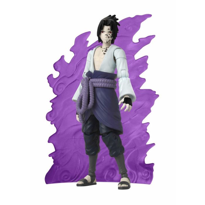 Bandai Figura de Acción Coleccionable Sasuke Uchiha Naruto Shippuden Anime Heroes Beyond 17 cm, detallada y articulada con accesorios 6