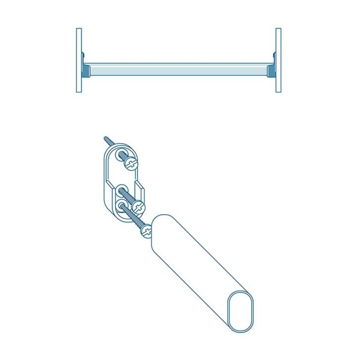 Cintacor Soporte Armario Ovalado Blanco Entre-Paredes (2 uds) 4