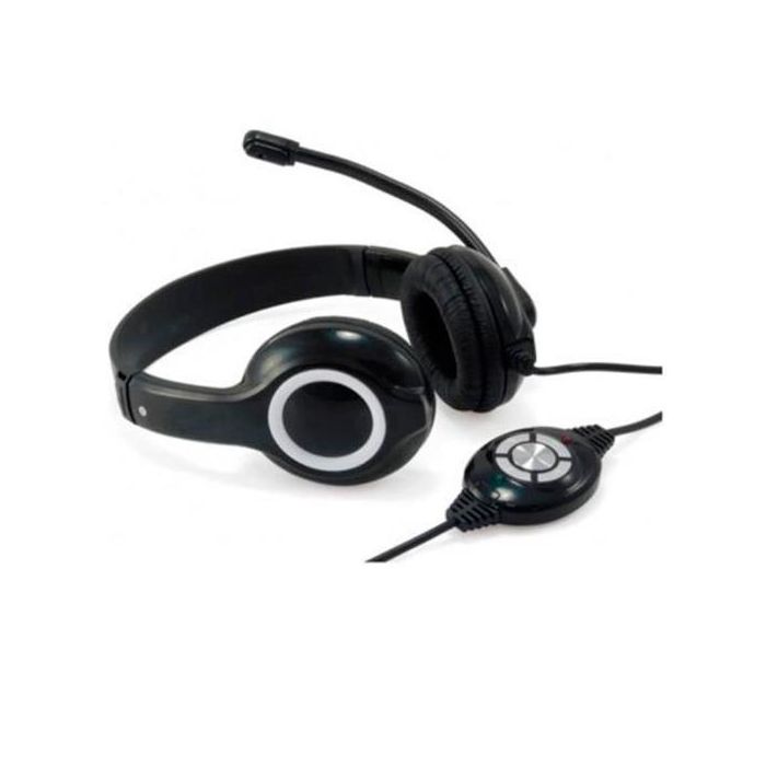 Conceptronic Auriculares Biaural Estéreo con Micrófono Flexible y Cable USB Negro Conceptronic Auriculares Biaural Estéreo con Micrófono Flexible y Cable USB Negro