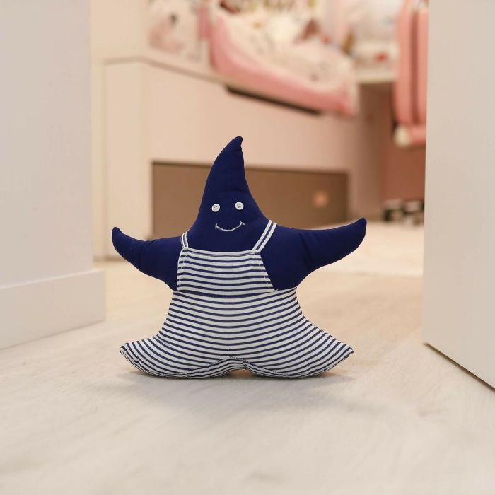 Sujetador de puerta Versa Poliéster 10 x 29 x 27 cm Estrella de mar 2