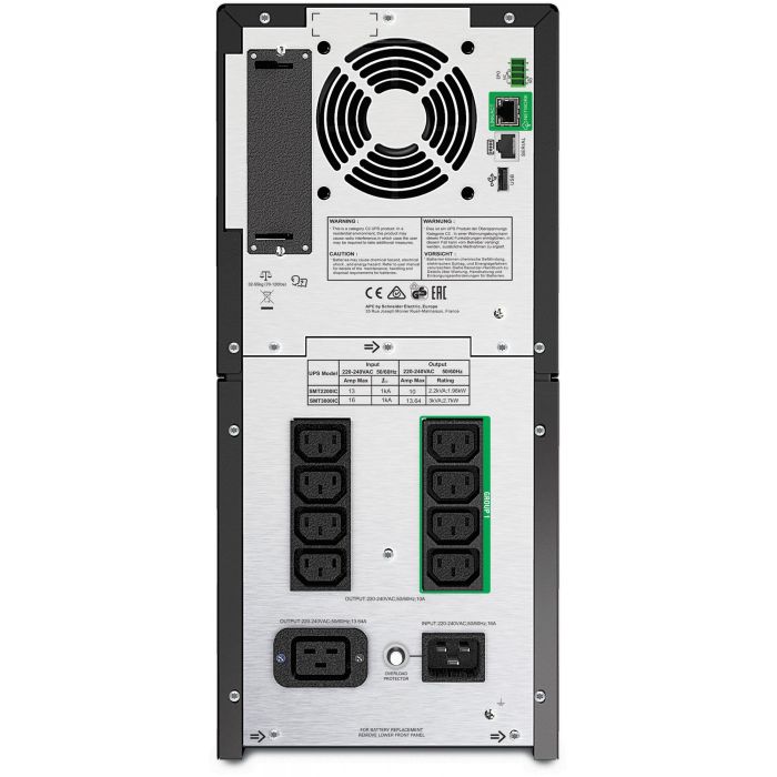 APC SMT2200iC Smart-UPS Tower 2200VA 1980W Line Interactive con SmartConnect y 9 Salidas IEC 60320 1 APC SMT2200iC Smart-UPS Tower 2200VA 1980W Line Interactive con SmartConnect y 9 Salidas IEC 60320 1