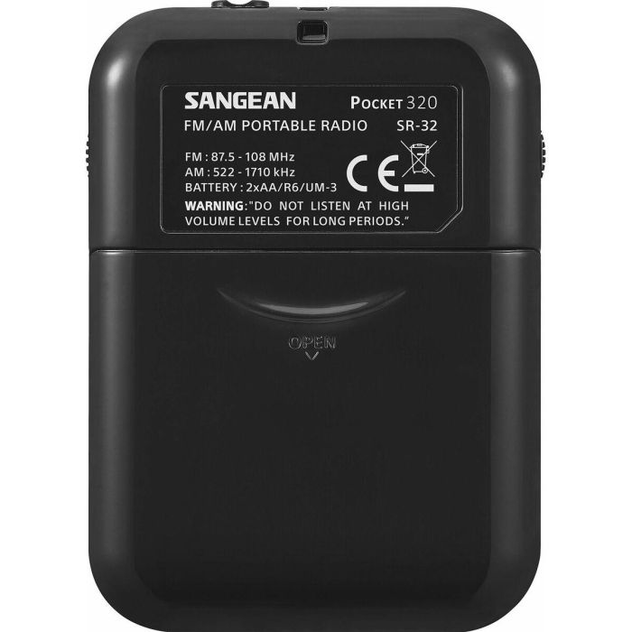 Radio Portátil Sangean SR-32 Negro AM/FM 18 Radio Portátil Sangean SR-32 Negro AM/FM 18
