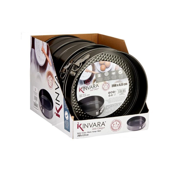 Kinvara Molde Redondo Metal Ajustable 28 cm Antiadherente Acero Carbono Gris Oscuro Horno (Set de 12) 2 Kinvara Molde Redondo Metal Ajustable 28 cm Antiadherente Acero Carbono Gris Oscuro Horno (Set de 12) 2