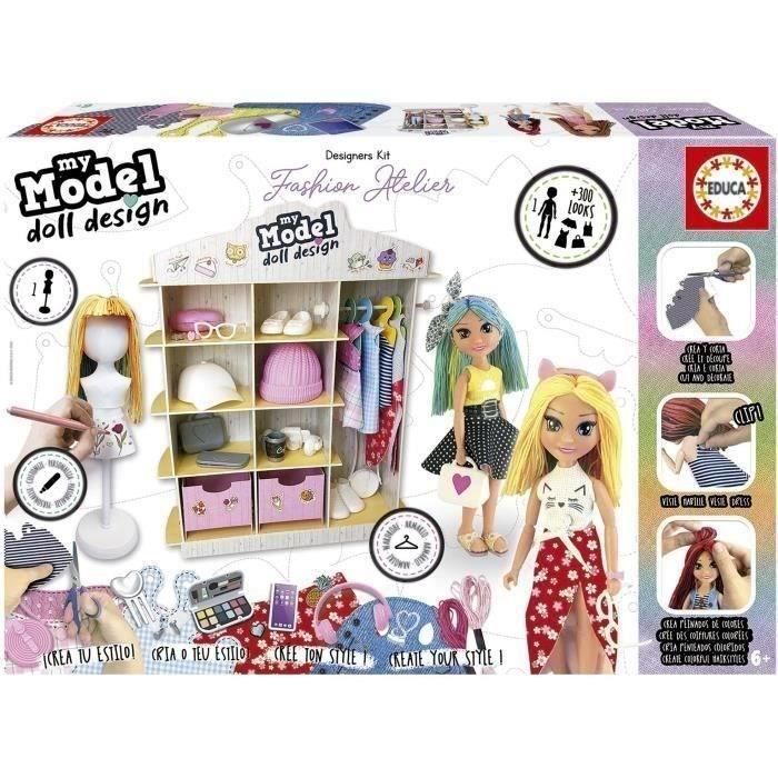 MY MODEL DOLL DESIGN FASHION ATELIER - EDUCA - Juego de estilismo - 19350 MY MODEL DOLL DESIGN FASHION ATELIER - EDUCA - Juego de estilismo - 19350