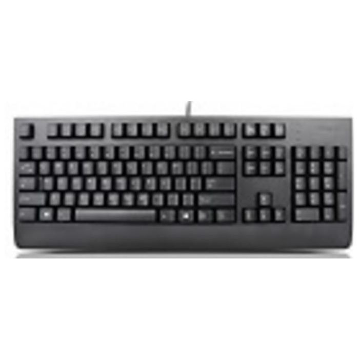 Lenovo Teclado USB Preferred Pro II Ergonómico con Reposamuñecas, Atajos Windows, Compatible ThinkPad ThinkCentre, QWERTY Negro