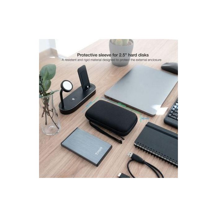 TooQ TQBC-E2503B Funda Rígida Estuche de Transporte para Disco Duro Externo 2.5" Compacto con Cremallera Negro 2 TooQ TQBC-E2503B Funda Rígida Estuche de Transporte para Disco Duro Externo 2.5" Compacto con Cremallera Negro 2