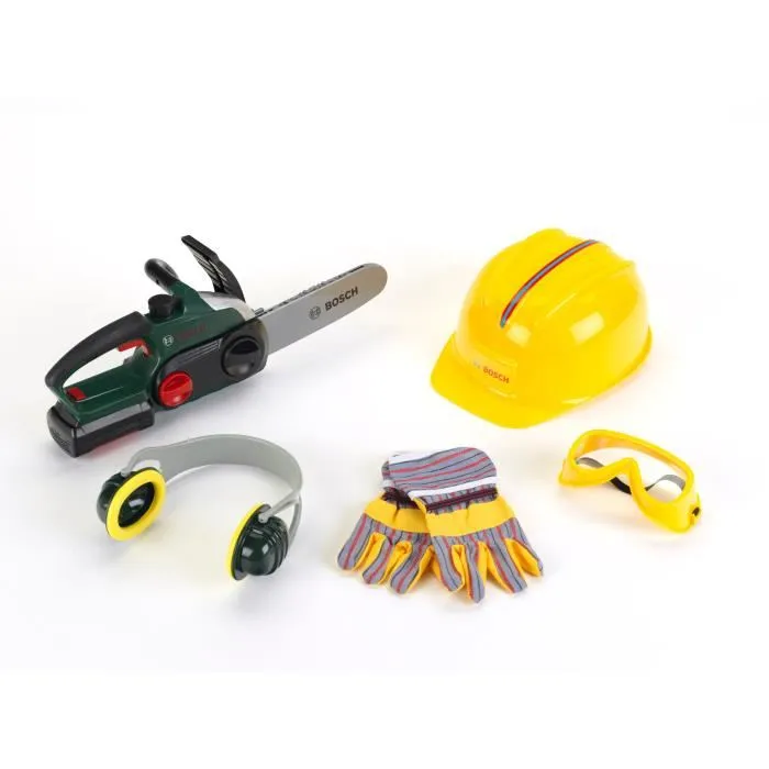 Bosch Juego de Leñadores Bosch GM para Niños con Motosierra Electrónica y Accesorios - Klein 1