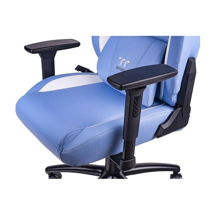 Thermaltake Silla para Videojuegos GGC-VCO-LWLWDS-01 Butaca Acolchada Azul Blanco 4