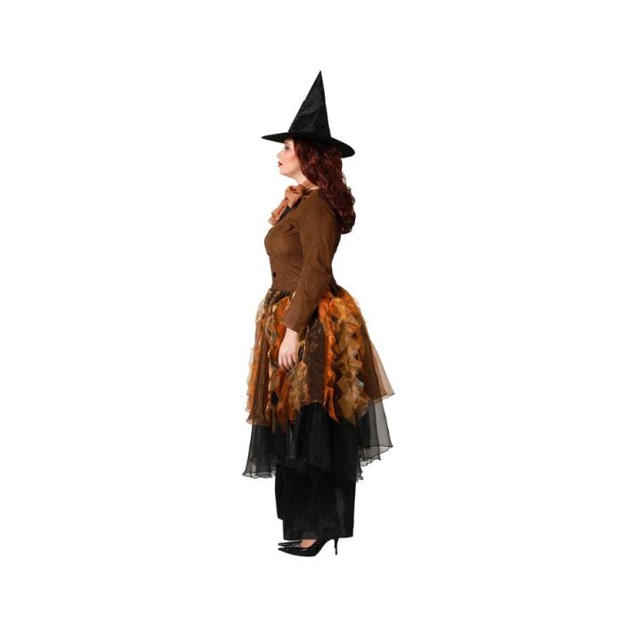 Disfraz Bruja Marrón Vestido Con Sombrero Mujer Adulto XXL 1 Disfraz Bruja Marrón Vestido Con Sombrero Mujer Adulto XXL 1