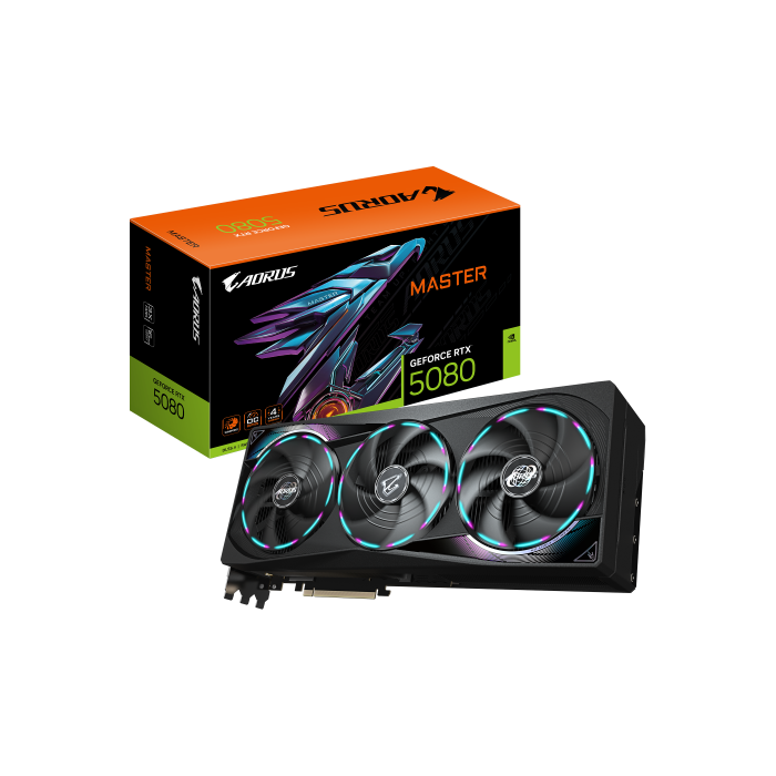 Gigabyte GeForce RTX 5080 GAMING OC 16G Tarjeta Gráfica - 16GB GDDR7, PCI-E 5.0, 2805MHz, 3x DisplayPort, 1x HDMI, GV-N5080AORUS M-16GD Gigabyte GeForce RTX 5080 GAMING OC 16G Tarjeta Gráfica - 16GB GDDR7, PCI-E 5.0, 2805MHz, 3x DisplayPort, 1x HDMI, GV-N5080AORUS M-16GD