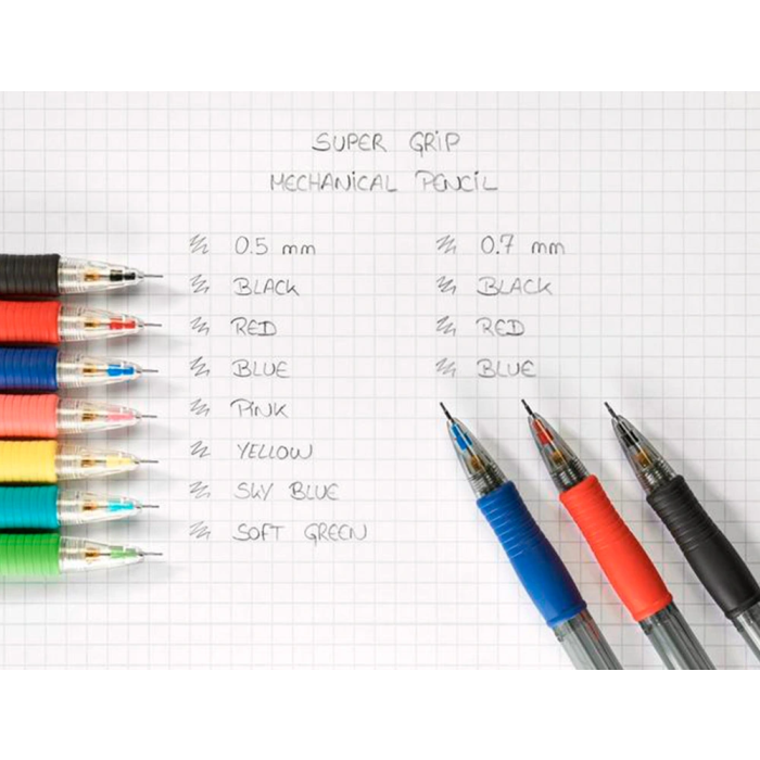 Pilot Portaminas Super Grip Negro 0,5 mm Sujeción de Caucho 4