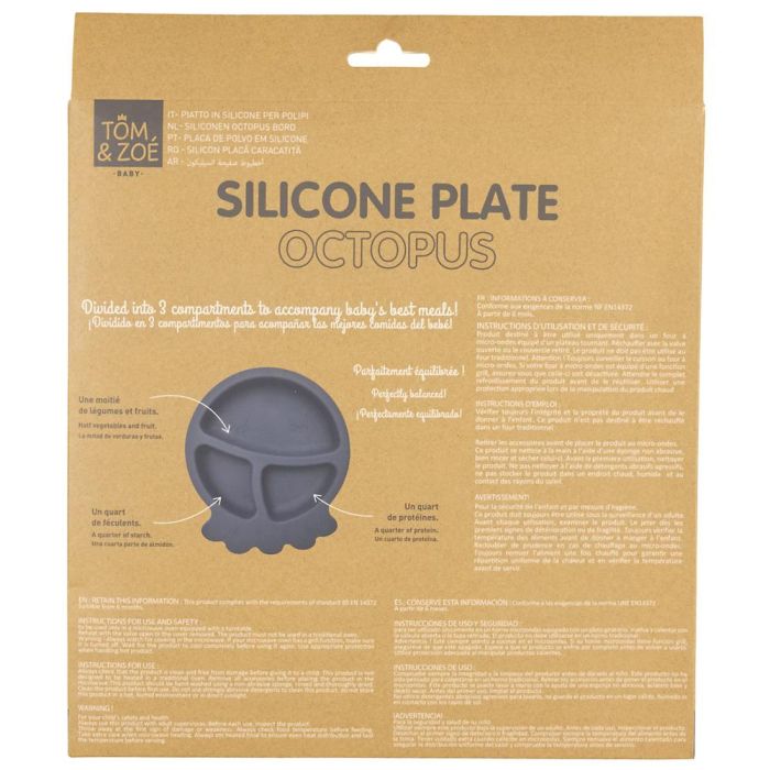 Plato Silicona Pulpo Tom et Zoe 5 Plato Silicona Pulpo Tom et Zoe 5