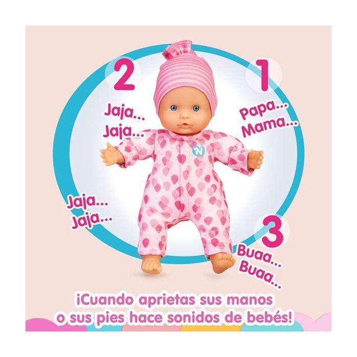 Muñeco nenuco blandito rosa 25 cm con 3 funciones 4 Muñeco nenuco blandito rosa 25 cm con 3 funciones 4