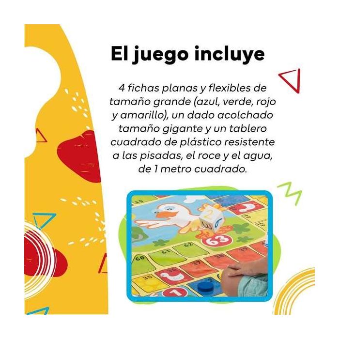 Cayro Juego de la Oca Gigante para Suelo 100x100 cm, Plástico, +2 Jugadores, Edad Mínima 3 Años 8 Cayro Juego de la Oca Gigante para Suelo 100x100 cm, Plástico, +2 Jugadores, Edad Mínima 3 Años 8