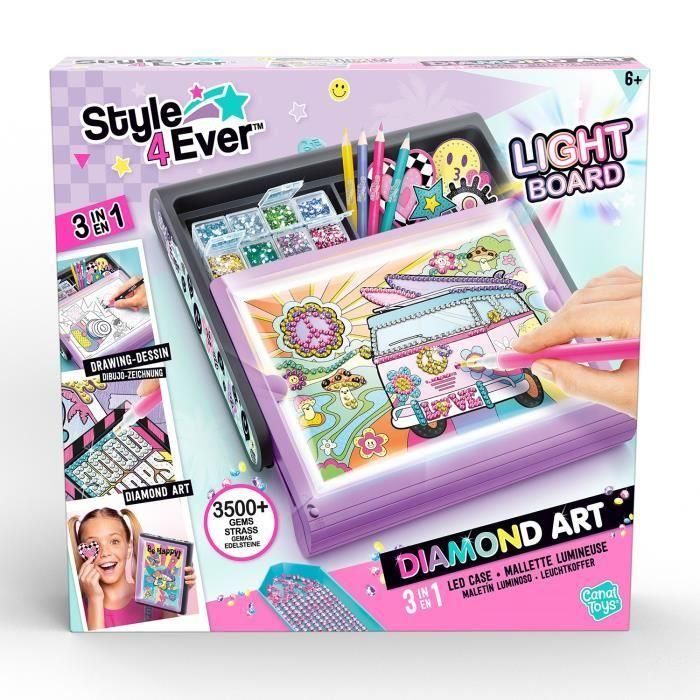 Maletín luminoso de arte diamond art con diamantes. pinta y decora tu lienzo con numerosos colores. 34x31x6 cm 3 Maletín luminoso de arte diamond art con diamantes. pinta y decora tu lienzo con numerosos colores. 34x31x6 cm 3