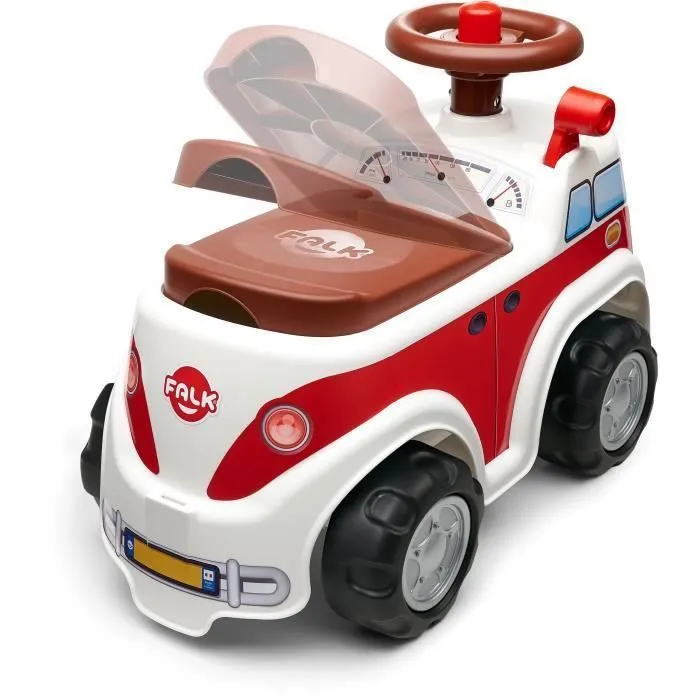 Falk Portaequipajes Monovolumen Vintage con Asiento Abatible y Volante Direccional con Bocina para Bebé 1 Falk Portaequipajes Monovolumen Vintage con Asiento Abatible y Volante Direccional con Bocina para Bebé 1