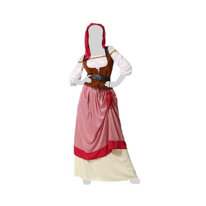 Disfraz Mesonera Mujer Adulto Rojo XXL 4