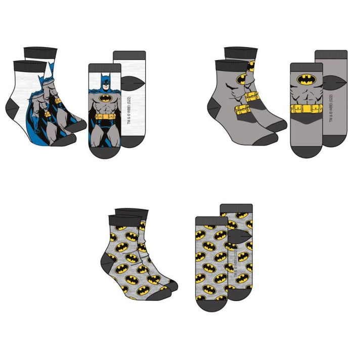Set 3 calcetines Batman DC Comics adulto surtido 1