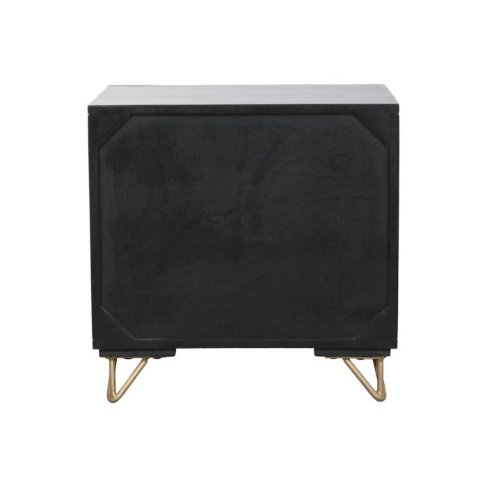 Mesita De Noche Colonial DKD Home Decor Negro Dorado 40 x 50 x 50 cm 7 Mesita De Noche Colonial DKD Home Decor Negro Dorado 40 x 50 x 50 cm 7