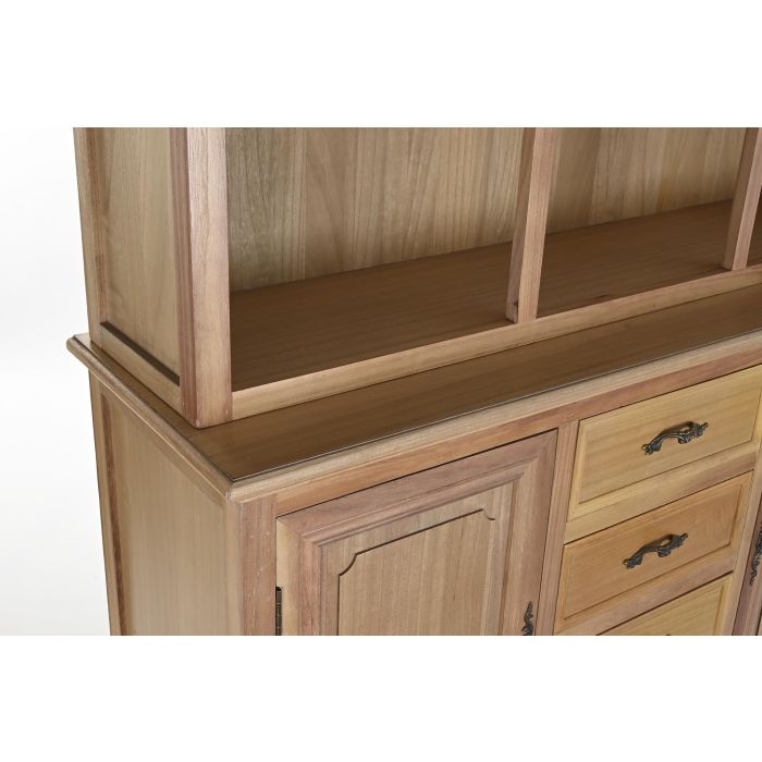 DKD Home Decor Vitrina Romántica de Abeto y MDF Natural con 4 Cajones, 2 Puertas y 3 Estantes 124,5x39x201,8 cm 1 DKD Home Decor Vitrina Romántica de Abeto y MDF Natural con 4 Cajones, 2 Puertas y 3 Estantes 124,5x39x201,8 cm 1